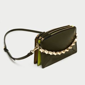 ZARA Three-Toned Crossbody Bag